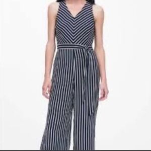 BANANA REPUBLIC Striped Navy Jumpsuit